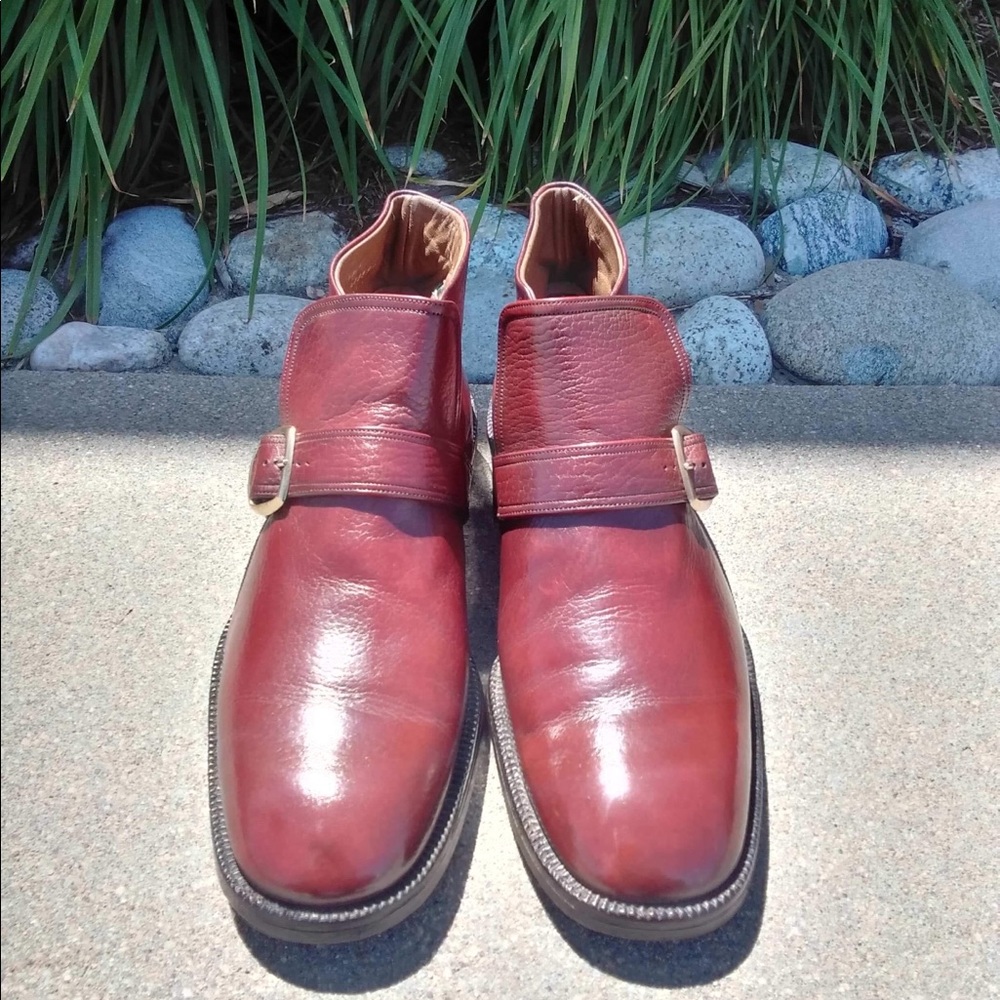 Vintage Florsheim imperial single monk strap boot.